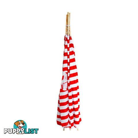 5 Poles Teepee Tent w/ Storage Bag Red