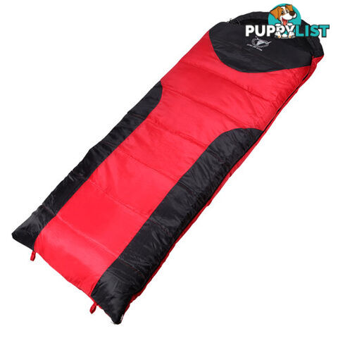 Camping Envelope Sleeping Bag Single Red Blue