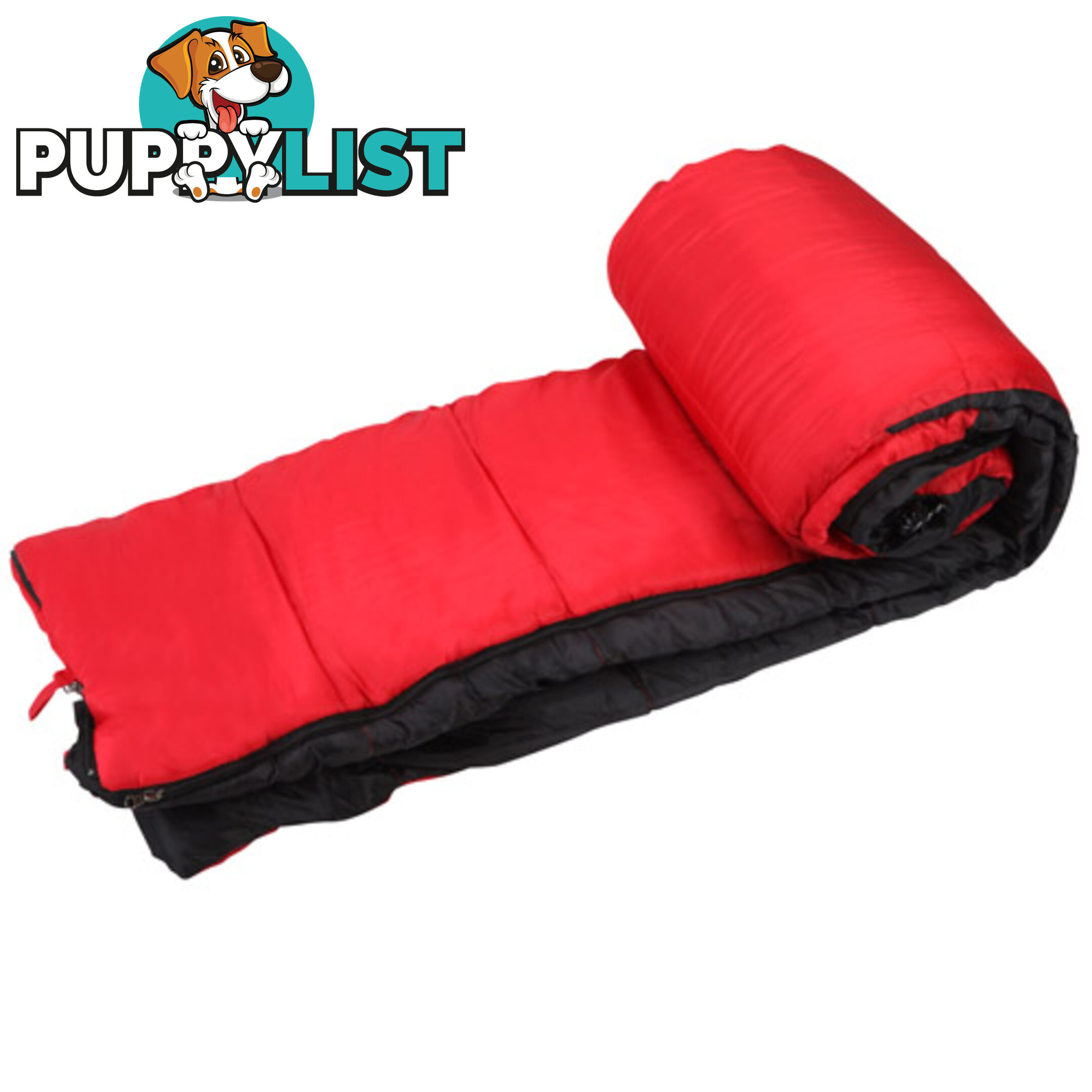 Camping Envelope Sleeping Bag Single Red Blue