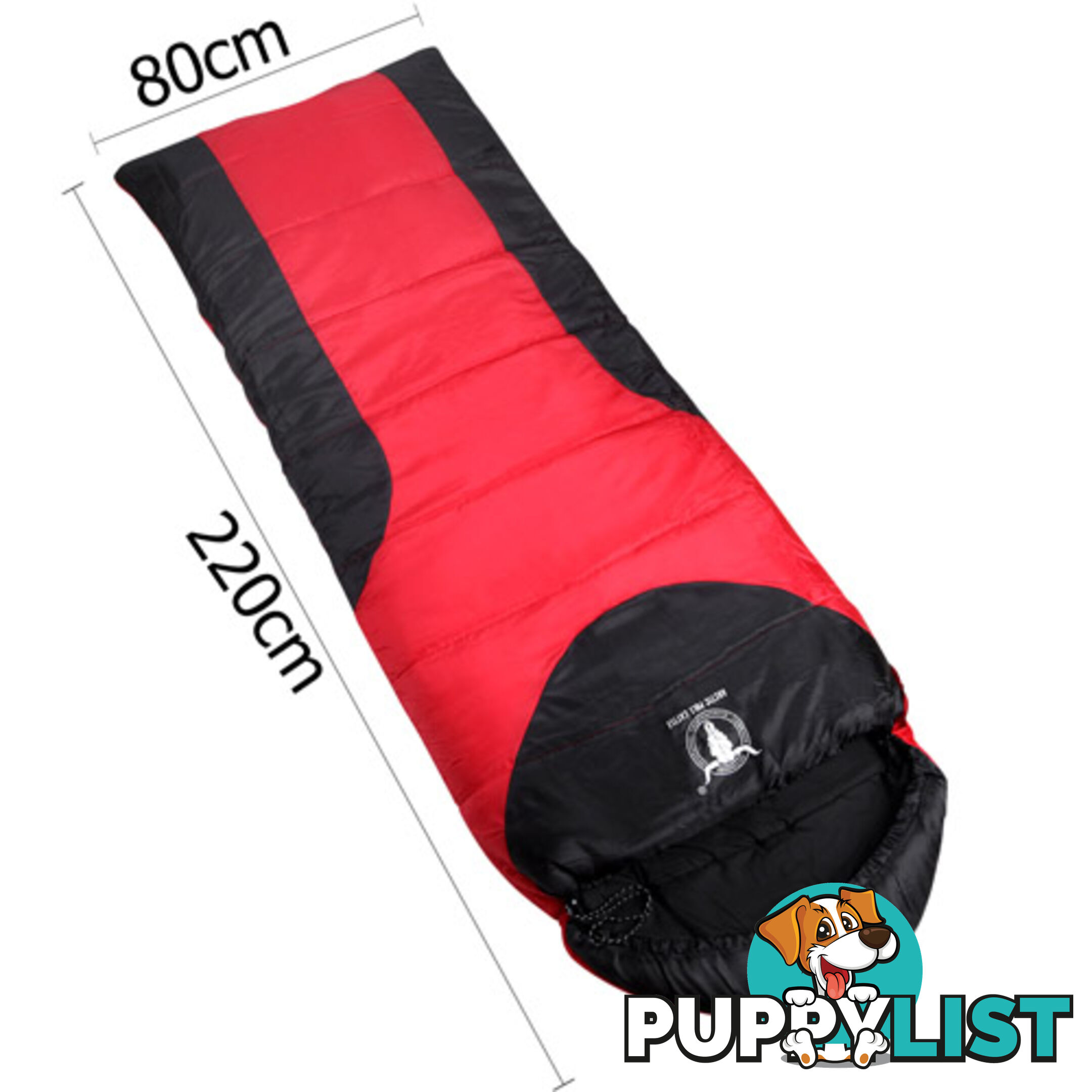 Camping Envelope Sleeping Bag Single Red Blue