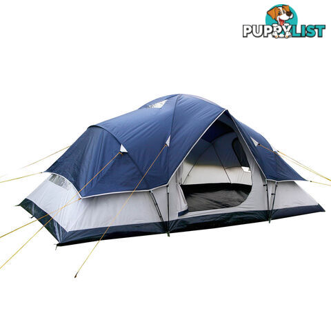 6 Person Family Camping Tent Navy Grey