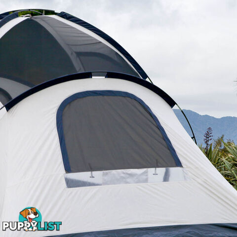 6 Person Family Camping Tent Navy Grey