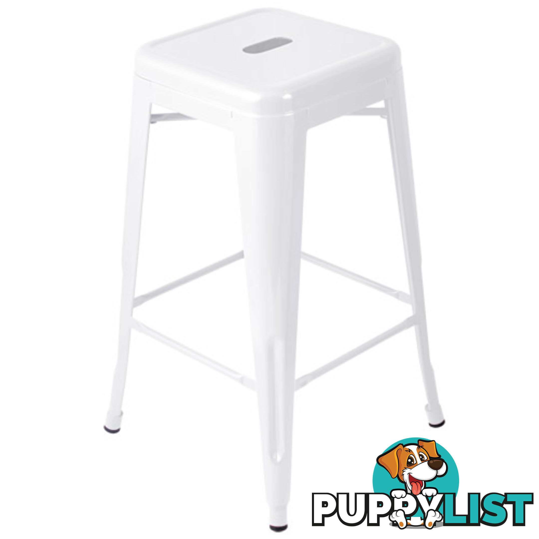 Set of 4 Replica Tolix Kitchen Bar Stool 66cm White