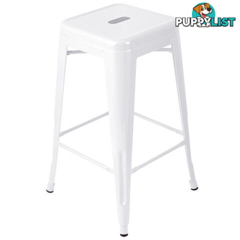 Set of 4 Replica Tolix Kitchen Bar Stool 66cm White