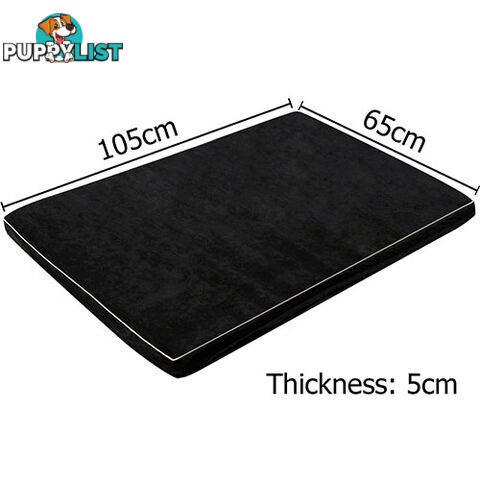 Pet Dog Anti Skid Sleep Memory Foam Mattress Bed Large Black