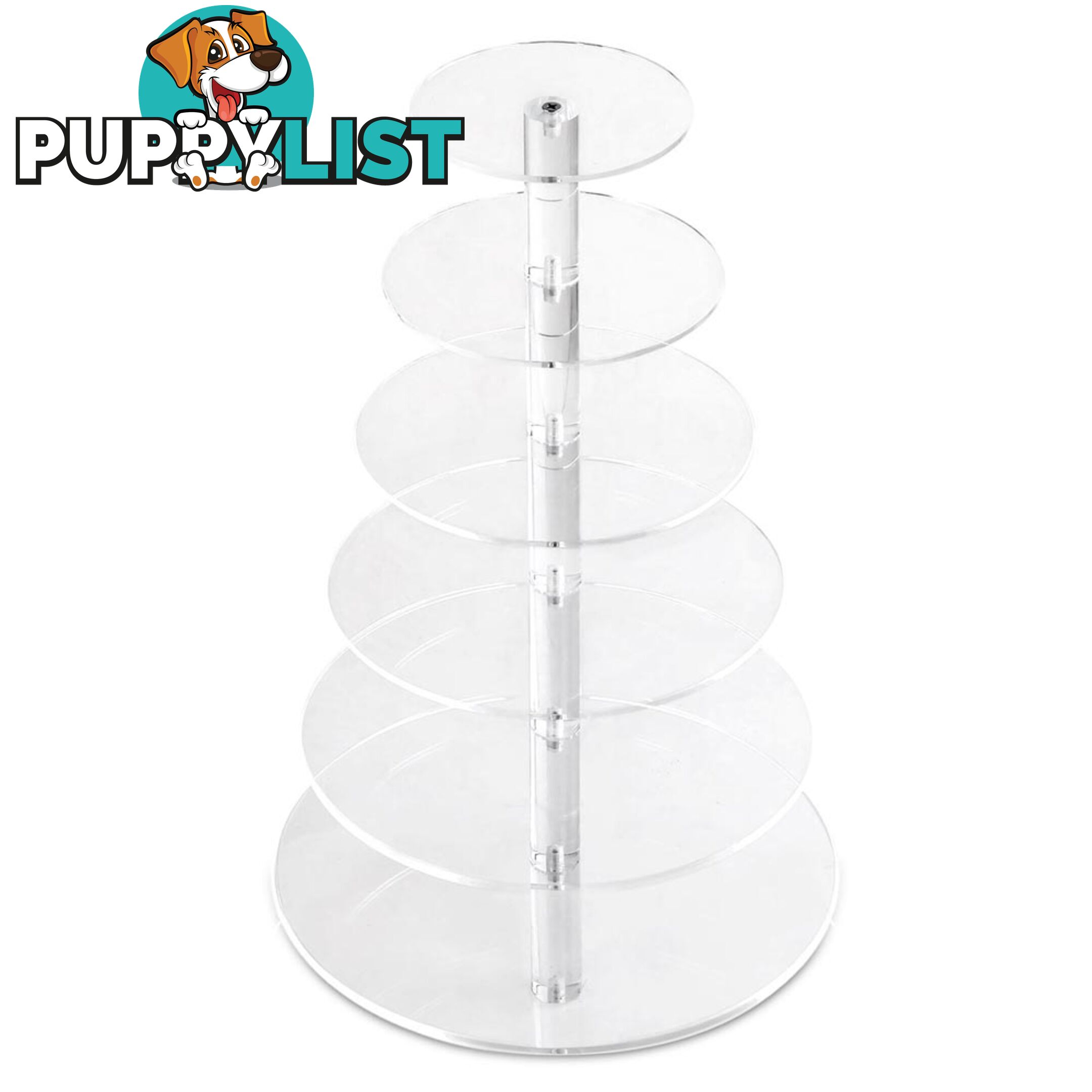 6 Tier Clear Acrylic Cake Stand 53CM