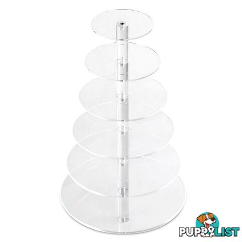 6 Tier Clear Acrylic Cake Stand 53CM