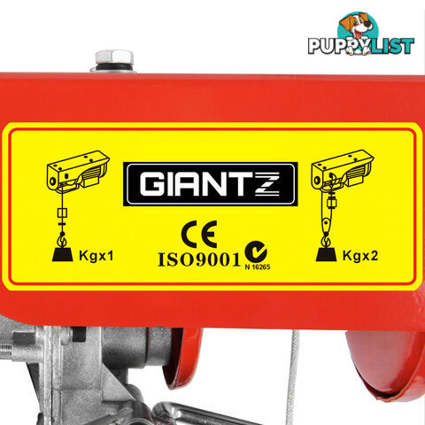 400/800kg 1300W Electric Hoist Winch