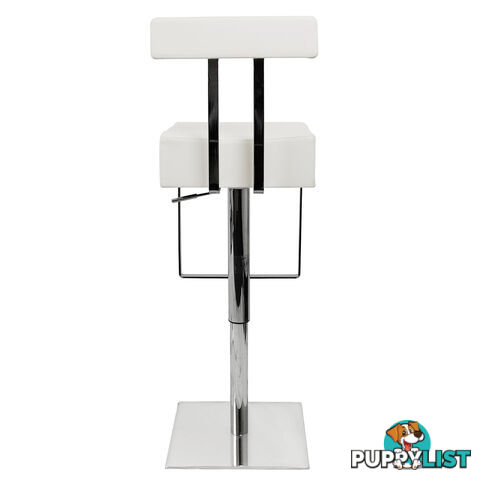 PU Leather Stainless Steel Bar stool - White