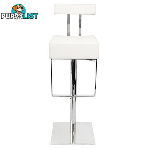 PU Leather Stainless Steel Bar stool - White