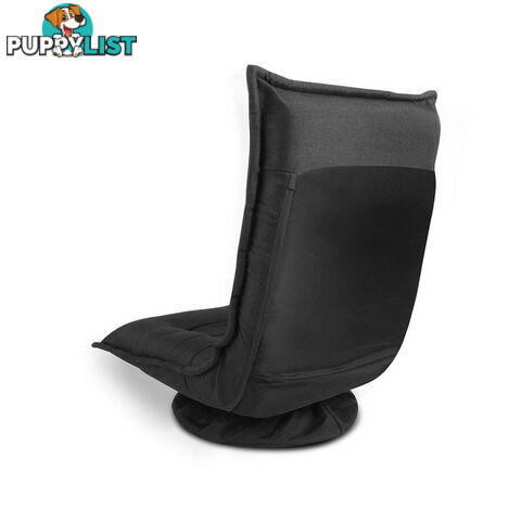 Swivel Foldable Floor Chair - Black