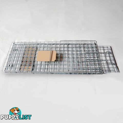 Humane Animal Trap Cage 94 x 34 x 36cm Silver