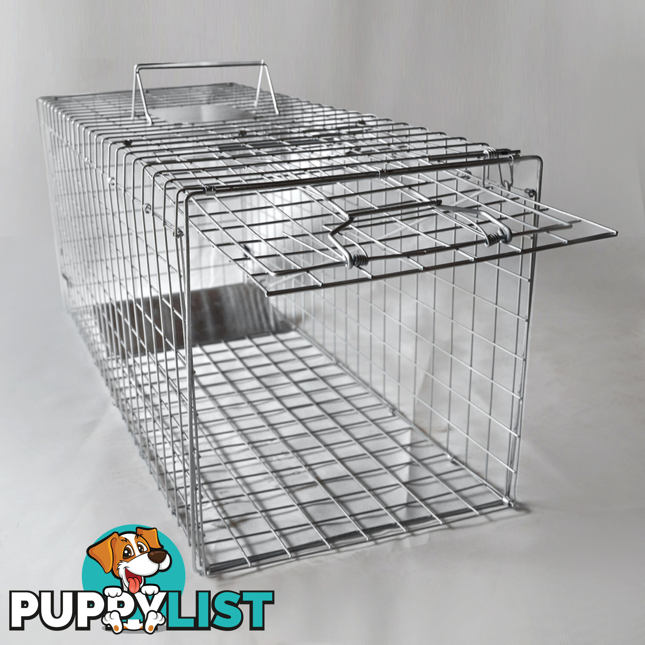 Humane Animal Trap Cage 94 x 34 x 36cm Silver