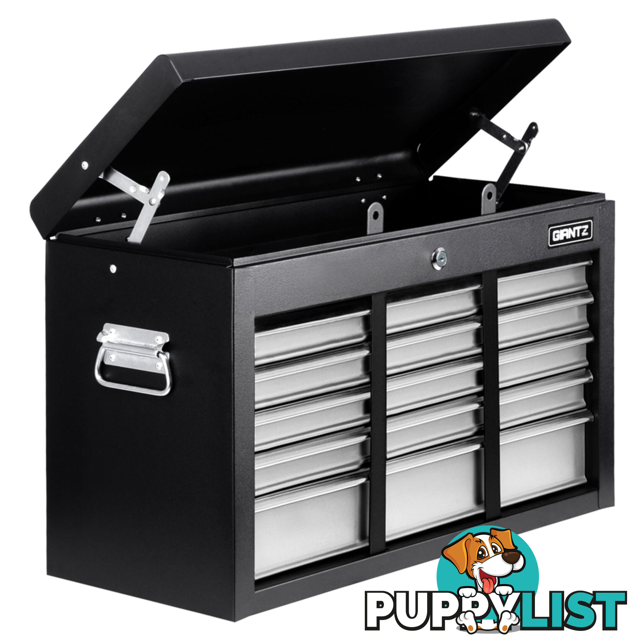 9 Drawers Tool Box Chest Black/Grey