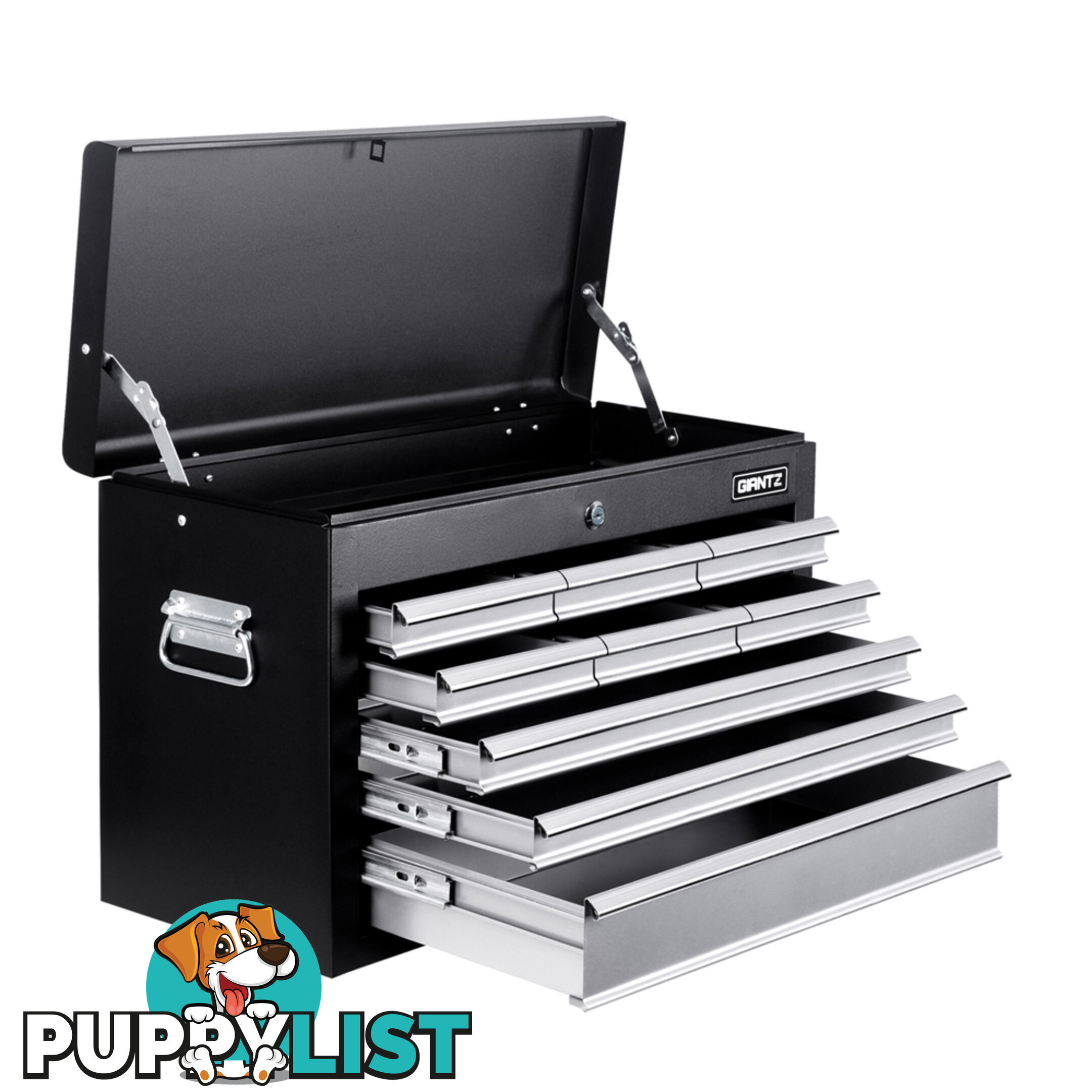 9 Drawers Tool Box Chest Black/Grey