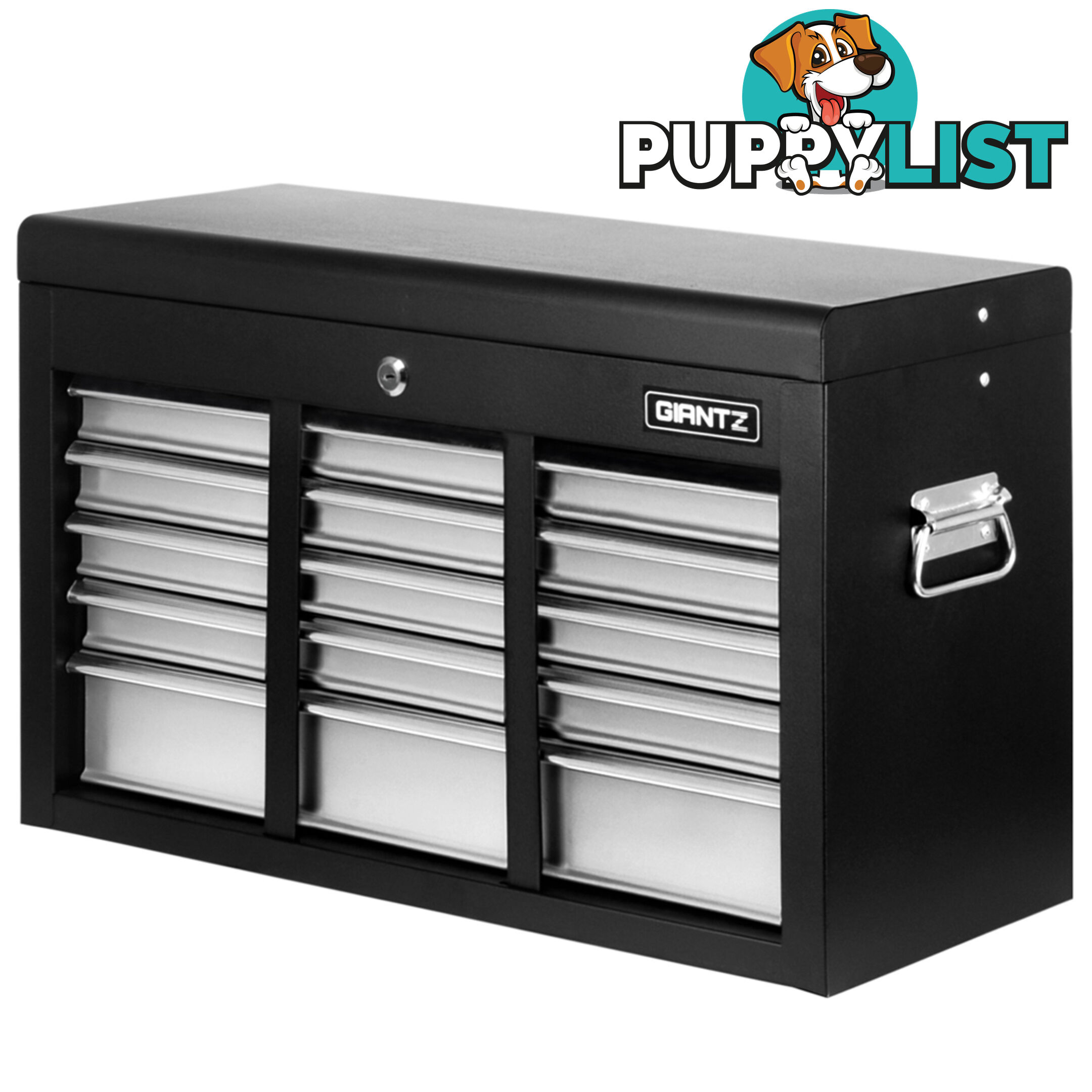 9 Drawers Tool Box Chest Black/Grey