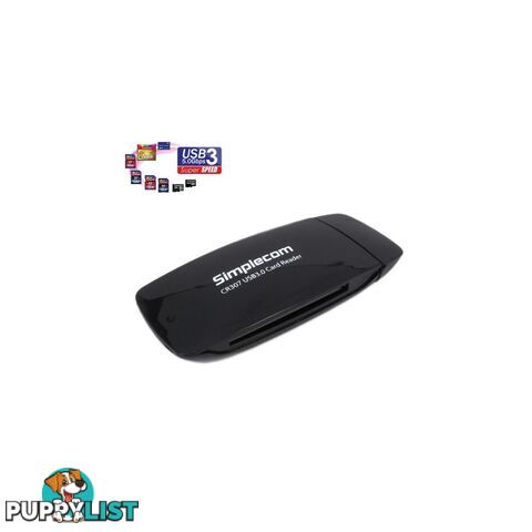 Simplecom CR307 SuperSpeed USB 3.0 All In One Card Reader with CF 4 Slot