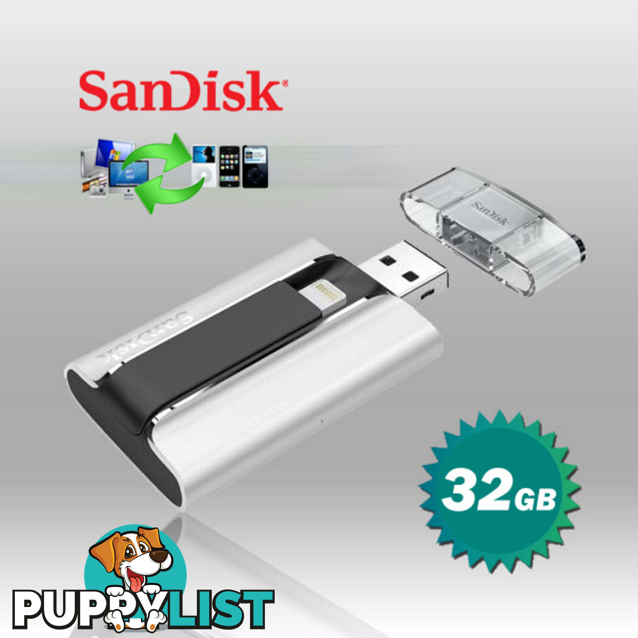 SanDisk 32GB iXpand USB 2.0 Lightning Connectors For iPhone iPad