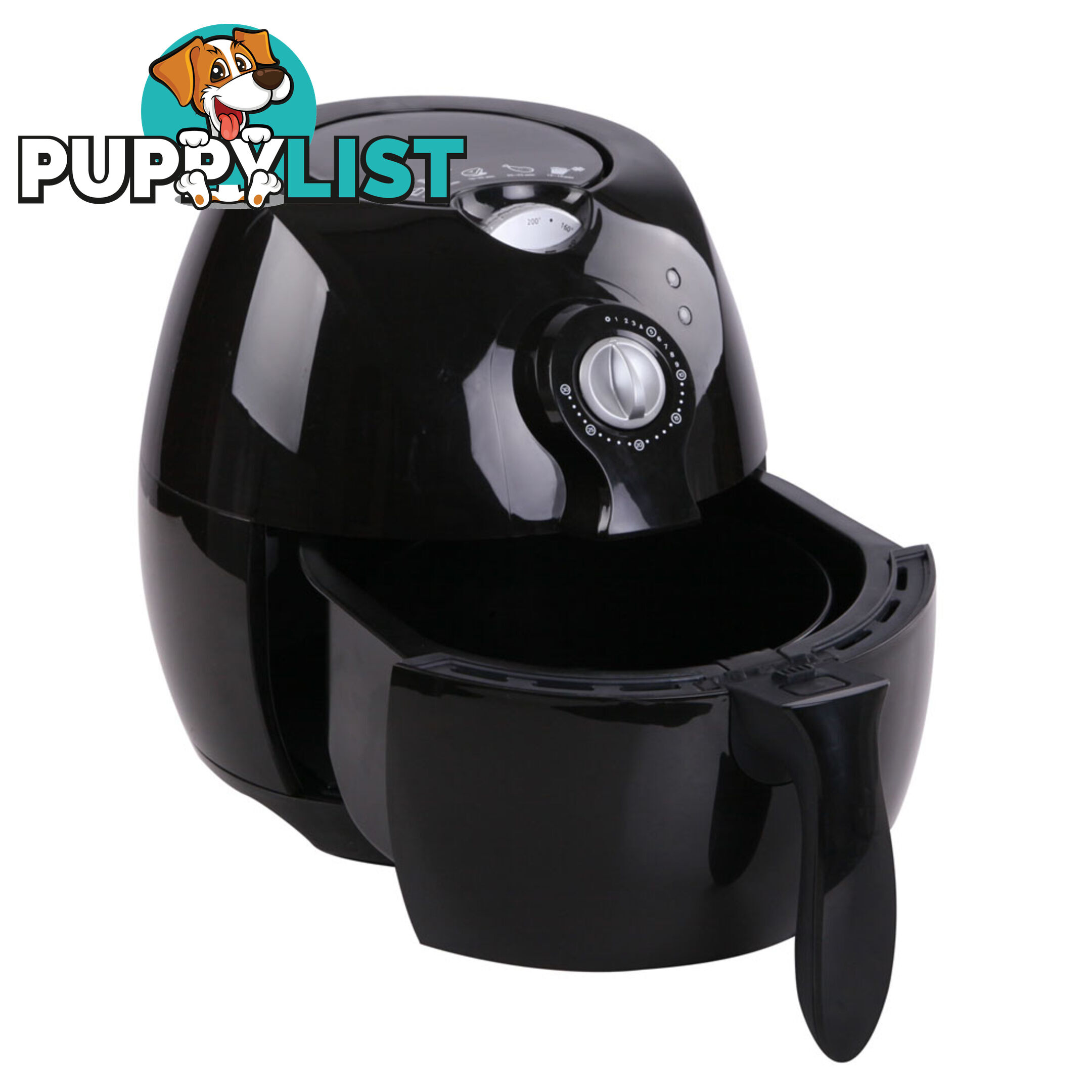 2.2L Low Fat Oil Less Air Fryer Black