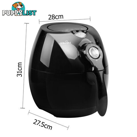 2.2L Low Fat Oil Less Air Fryer Black