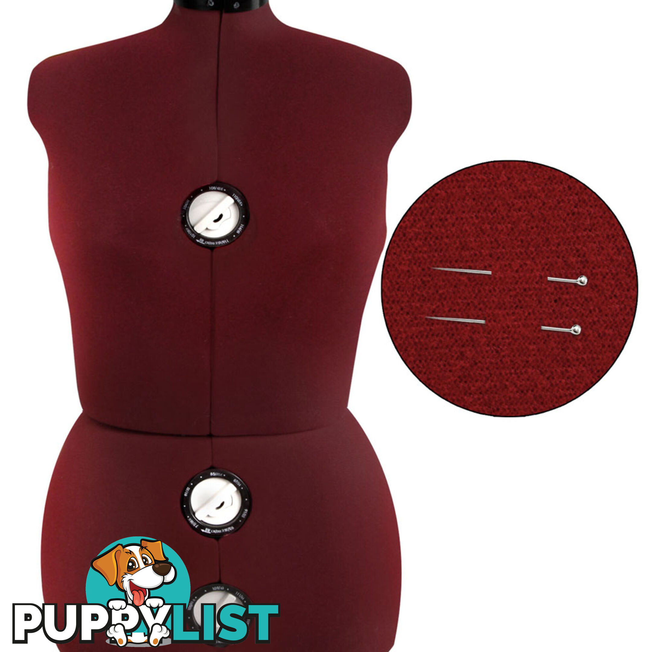 Adjustable Dressmaking Mannequin SZ14-20 - Wine