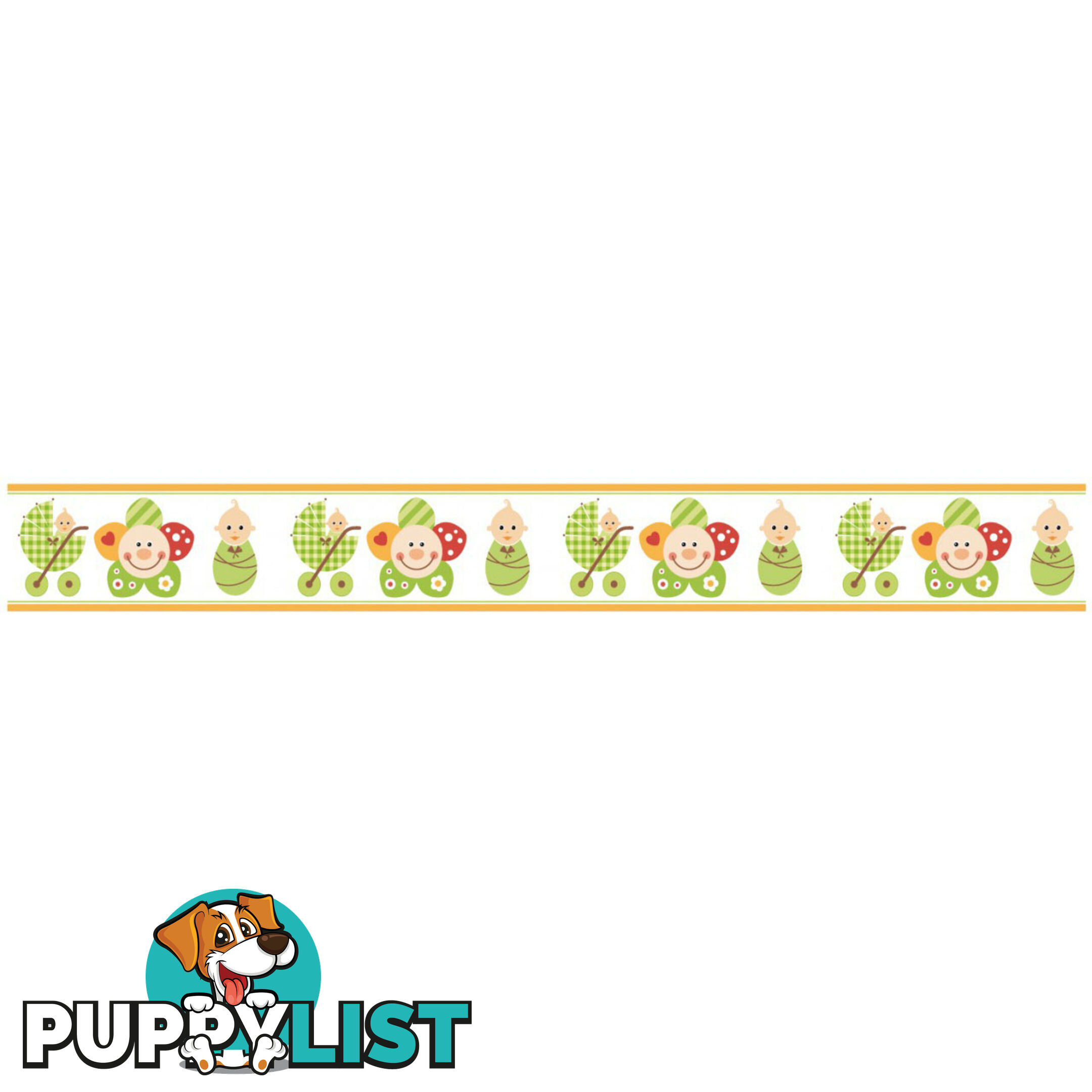 Smiley Flower Face Wall Border Stickers - Totally Movable