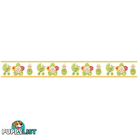 Smiley Flower Face Wall Border Stickers - Totally Movable