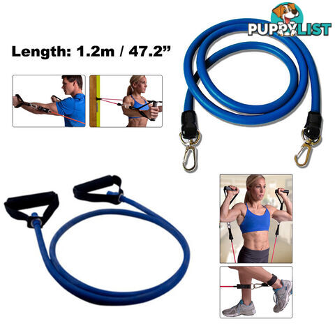 13PCS Heavy Resistance Band Yoga Tension Rope Fitness Stretch Door Loop Gym Abs