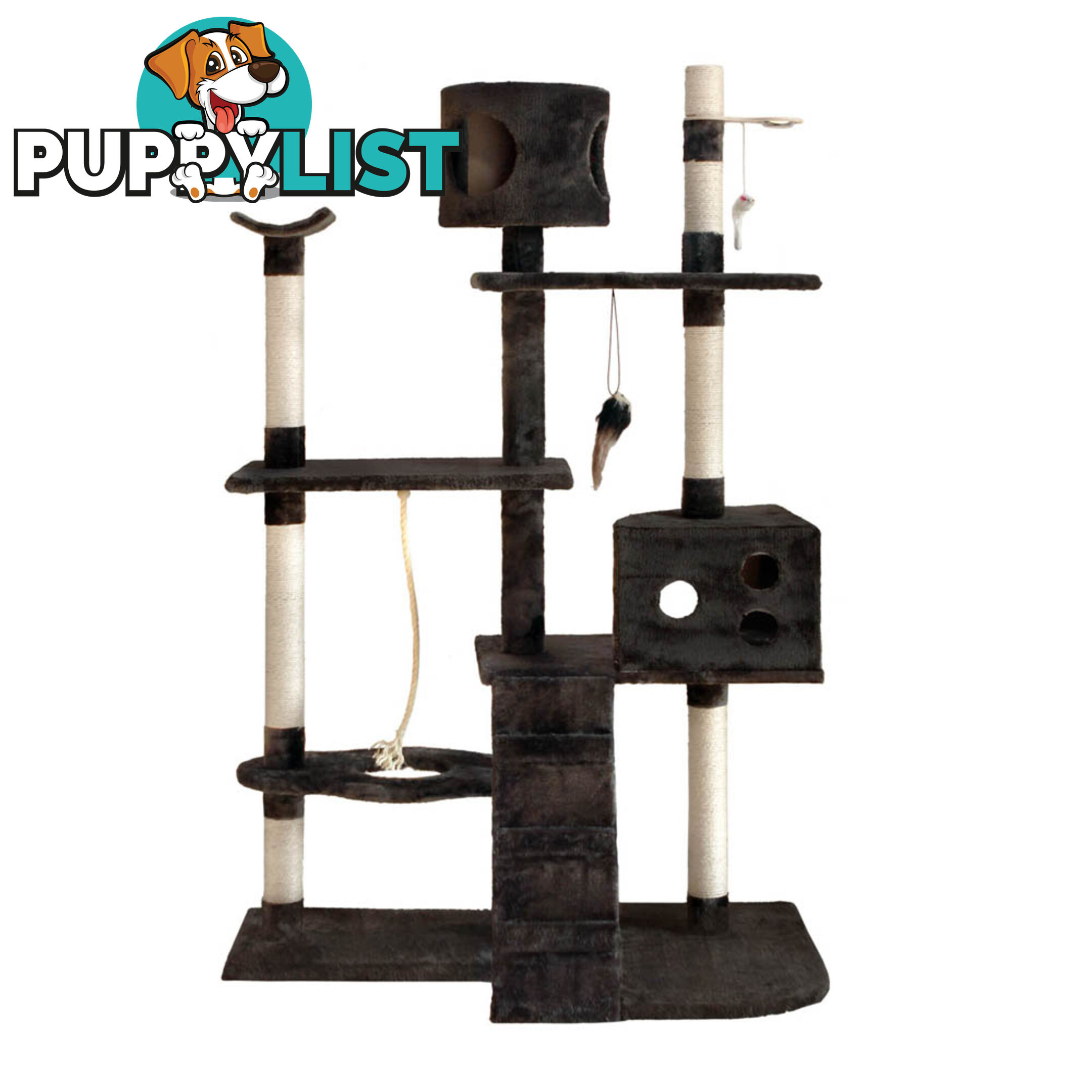 Cat Scratching Poles Post Furniture Tree 170cm Grey