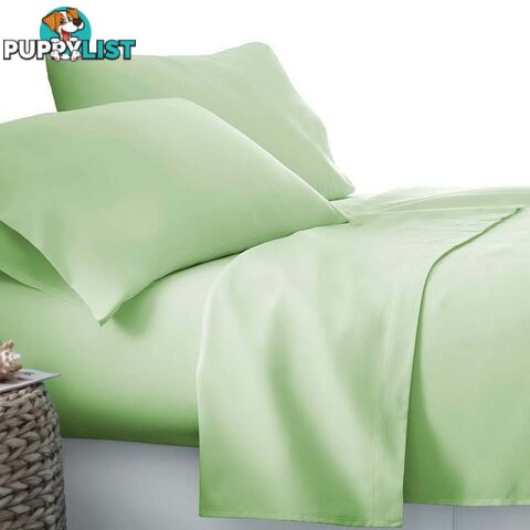 4 Piece Microfibre Sheet Set King _ Green