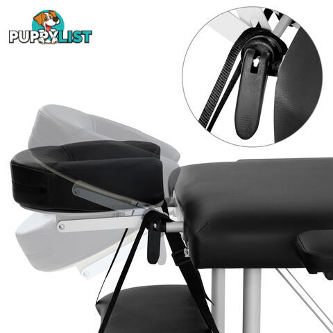 Portable Aluminium 3 Fold Massage Table Chair Bed Black 60cm