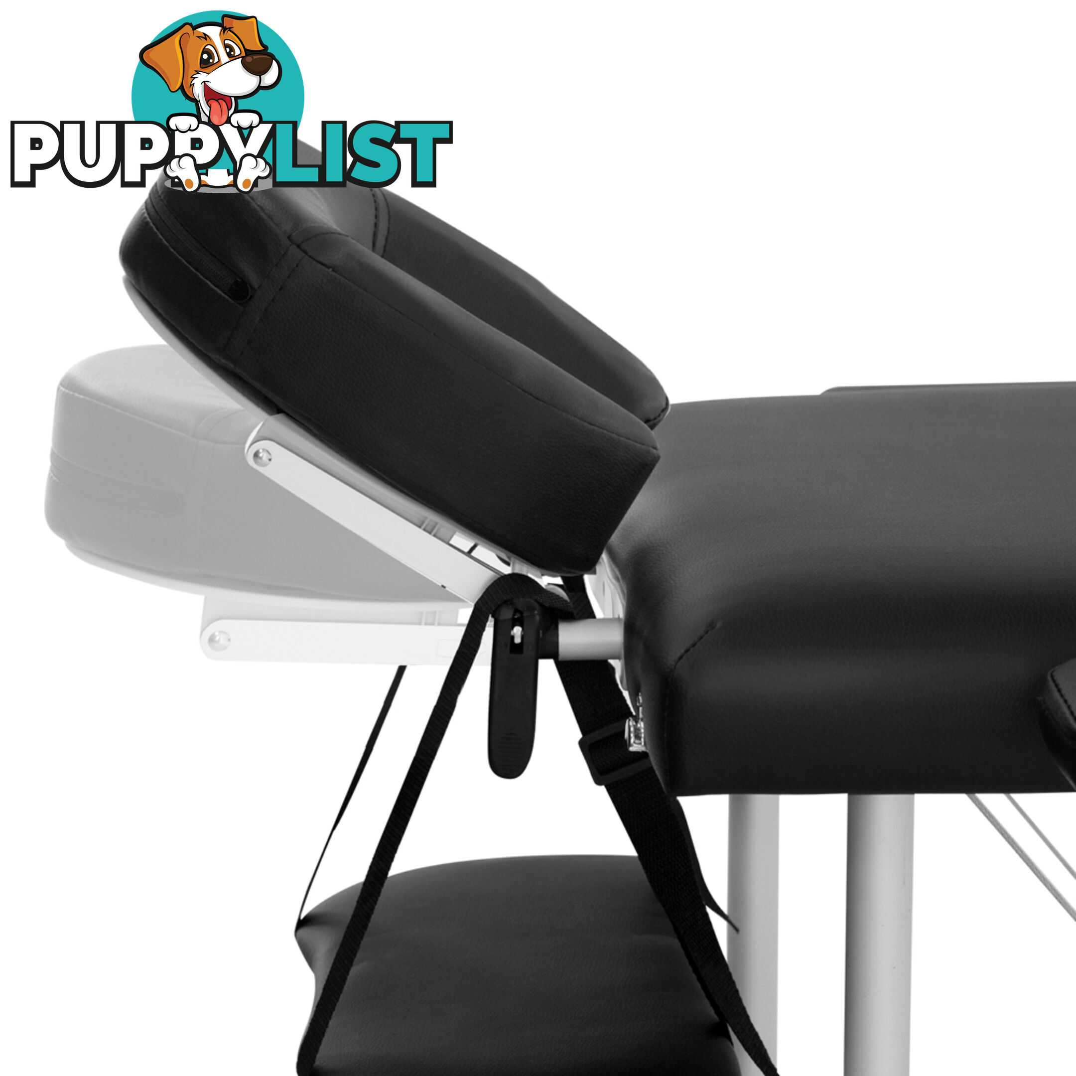 Portable Aluminium 3 Fold Massage Table Chair Bed Black 60cm