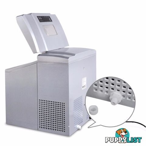 Portable Ice Cube Maker Machine 20KG Silver