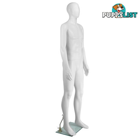 Full Body Male Mannequin Cloth Display Tailor Dressmaker White 186cm