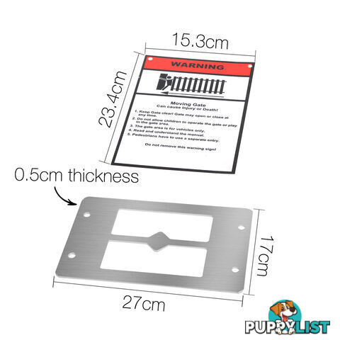 Automatic Sliding Gate Opener - 1800kg with 2 Remote Controls