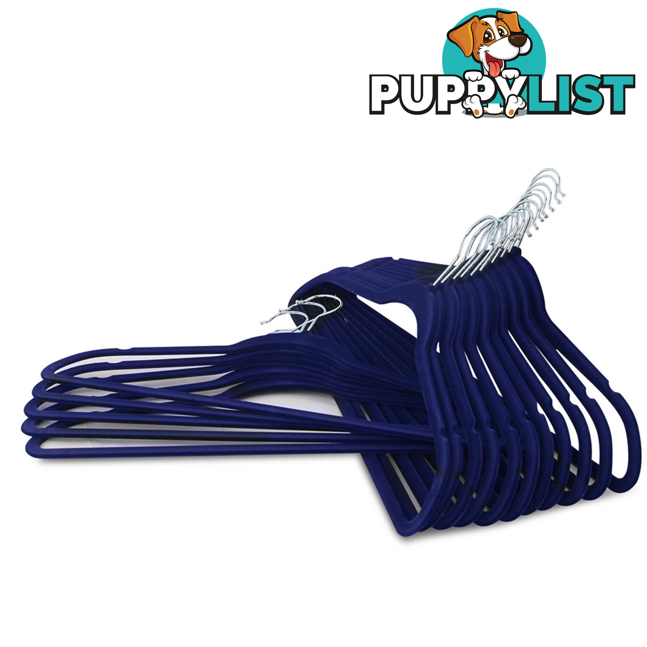 Set of 100 Slim Navy Velvet Hangers