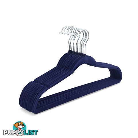 Set of 100 Slim Navy Velvet Hangers