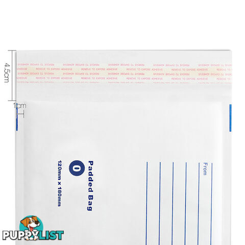 Set of 200 Bubble Padded Mailer Bag - 120mm x 180mm