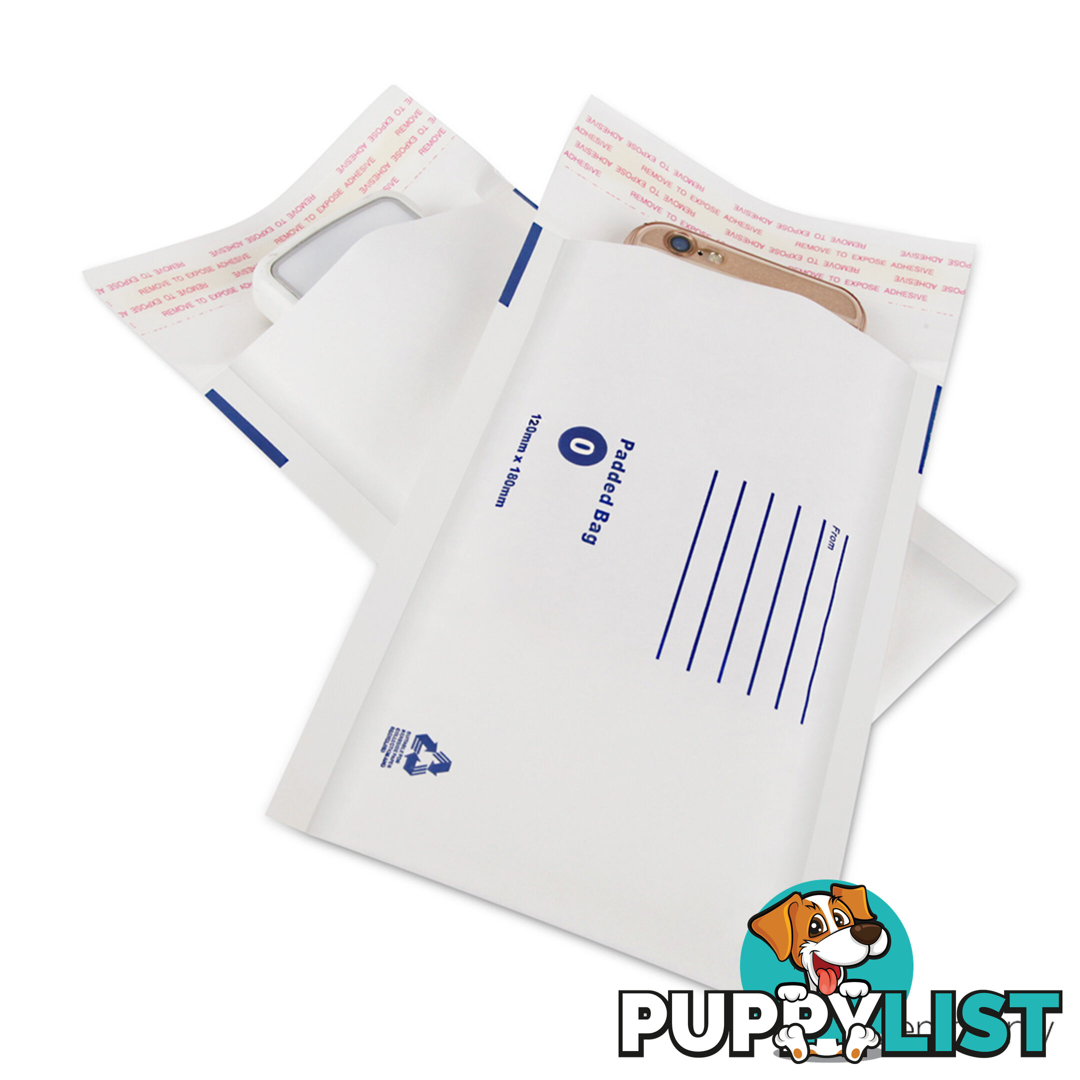 Set of 200 Bubble Padded Mailer Bag - 120mm x 180mm