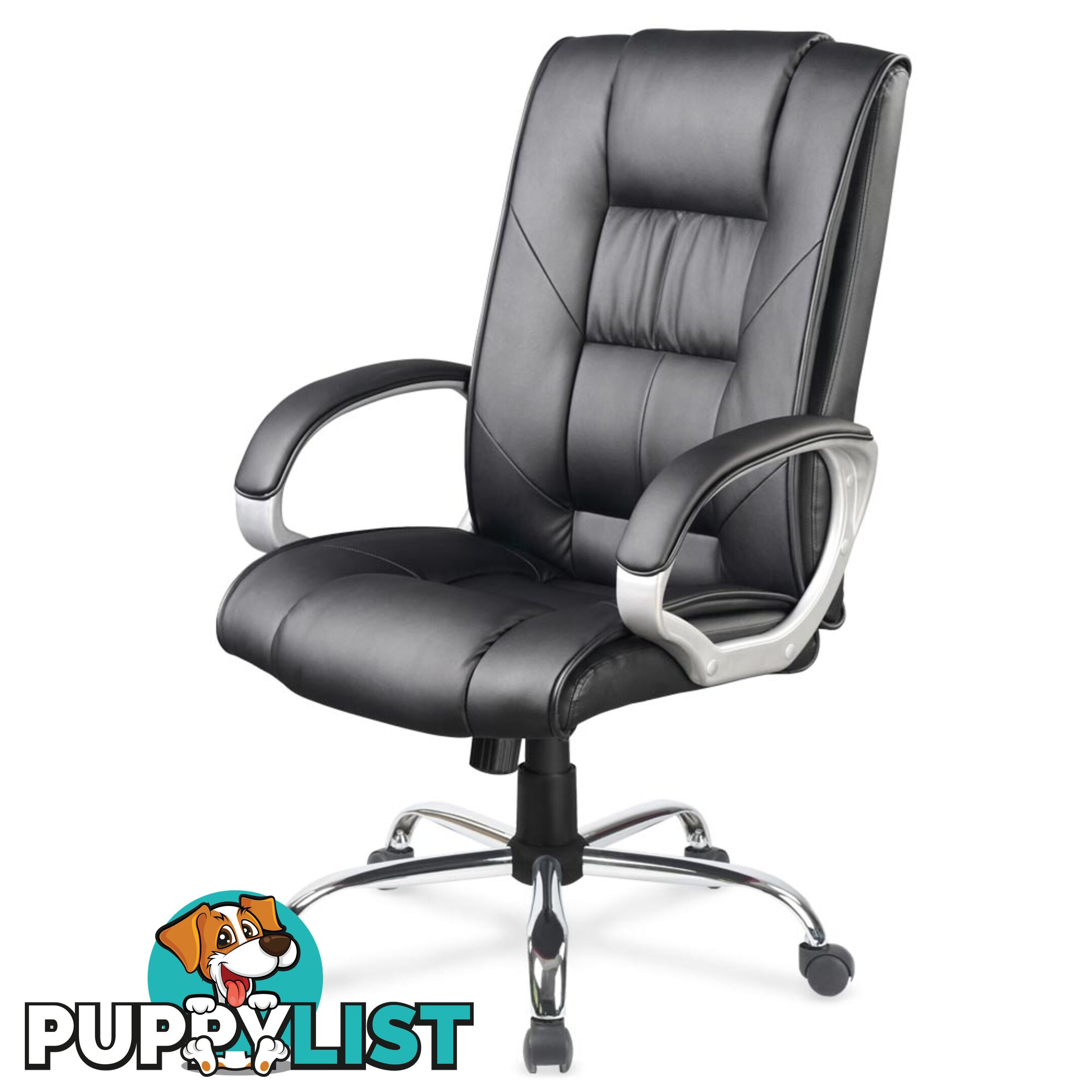 Executive PU Leather Office Computer Chair Black