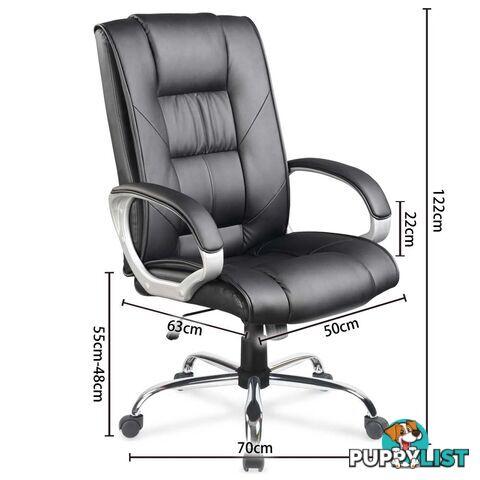 Executive PU Leather Office Computer Chair Black