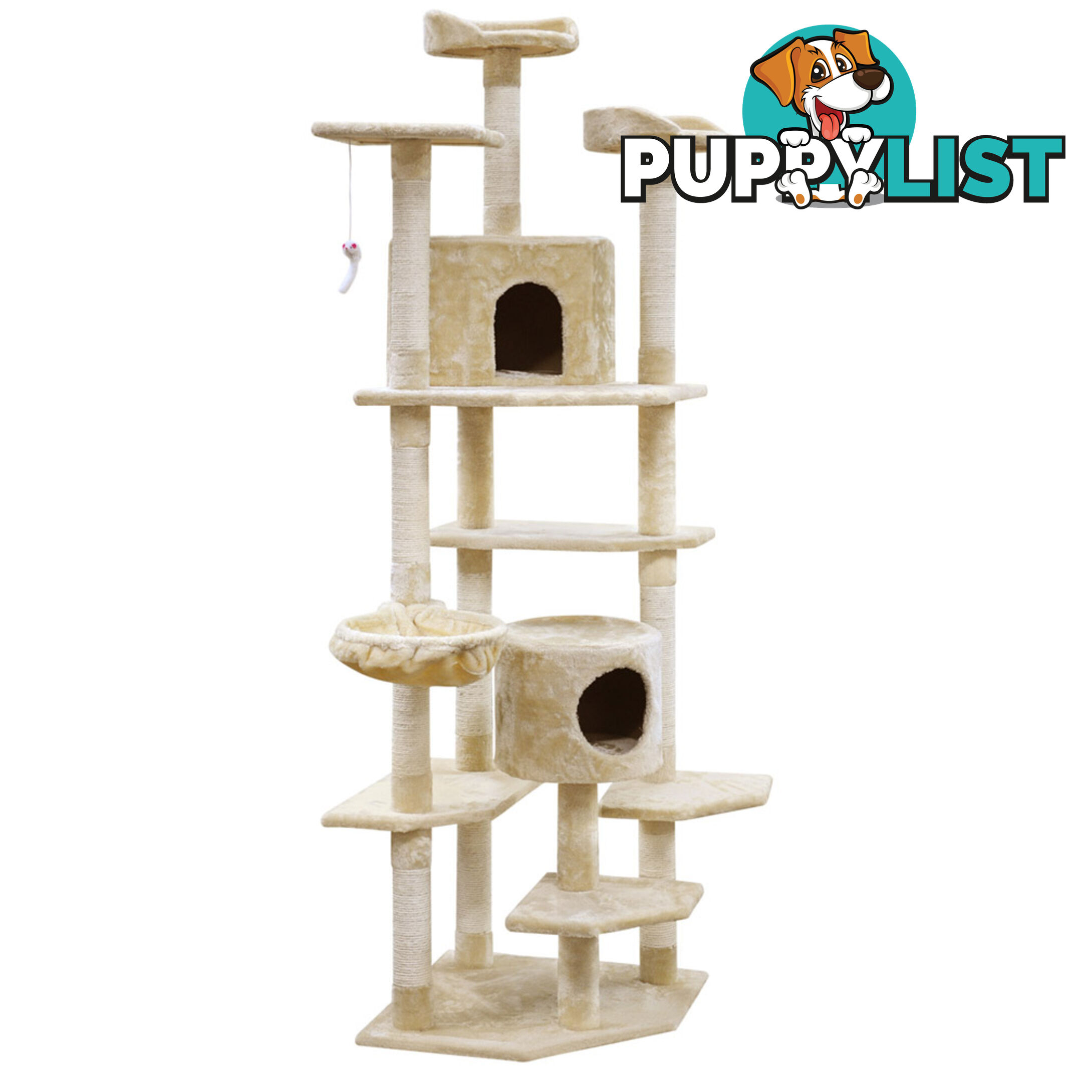 Cat Scratching Poles Post Furniture Tree House Beige