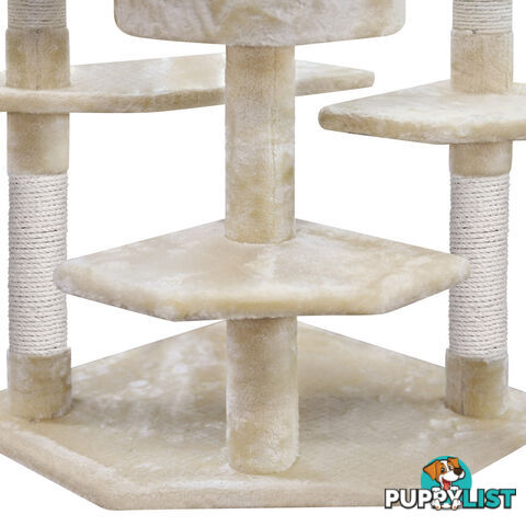 Cat Scratching Poles Post Furniture Tree House Beige