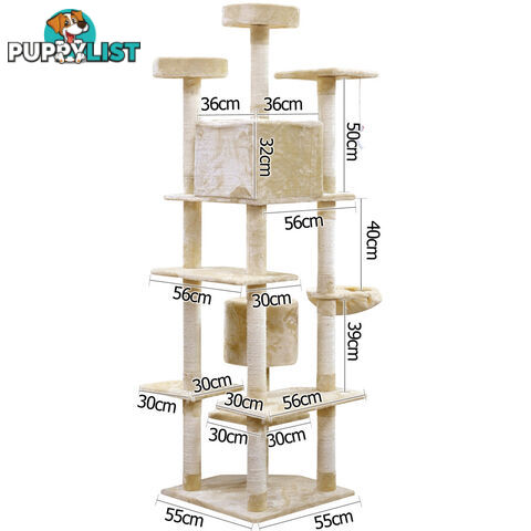 Cat Scratching Poles Post Furniture Tree House Beige