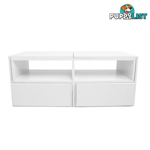 TV Stand Entertainment Unit Adjustable Cabinet White