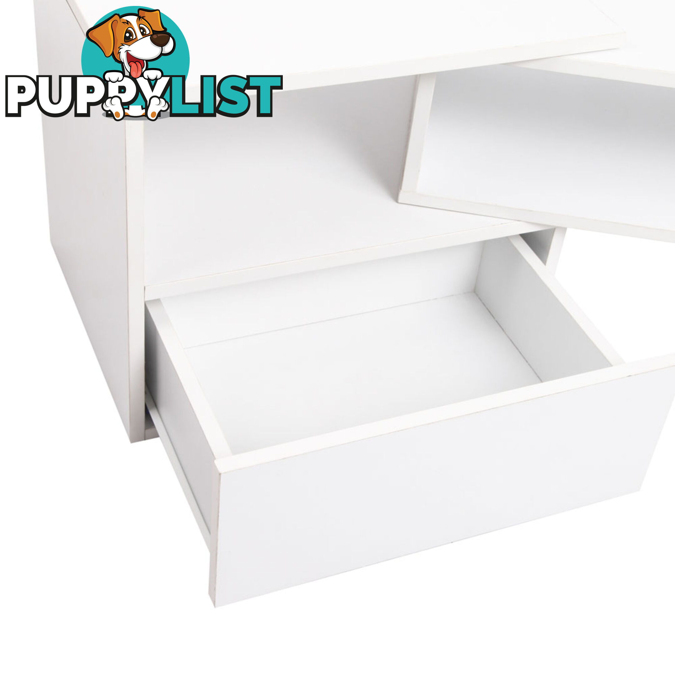 TV Stand Entertainment Unit Adjustable Cabinet White