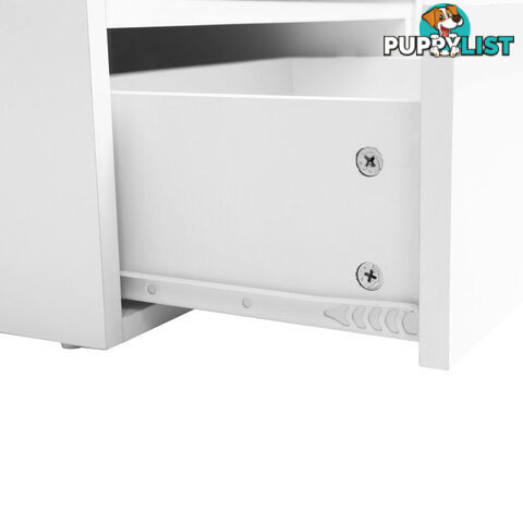 TV Stand Entertainment Unit Adjustable Cabinet White