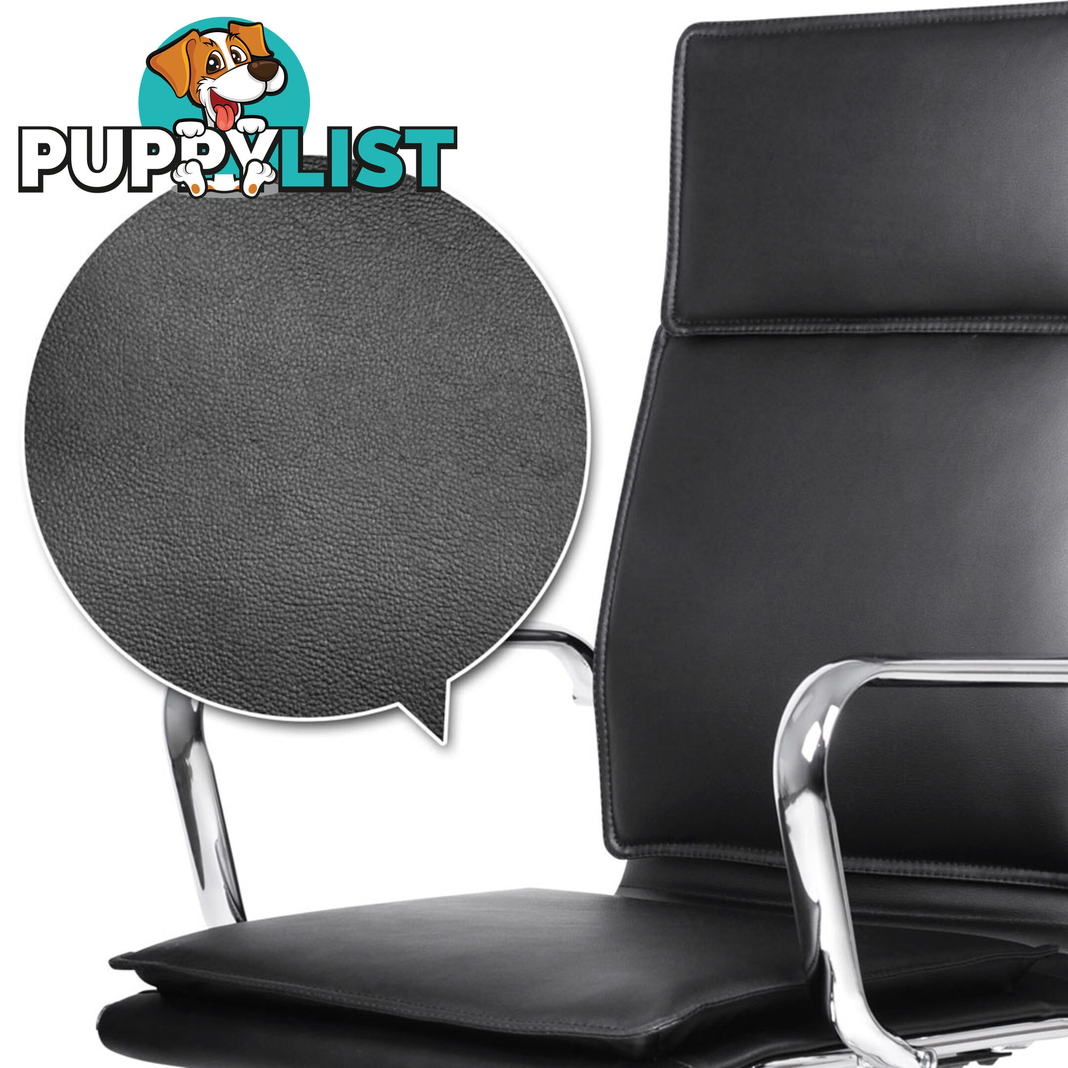 Executive PU Leather Office Computer Chair Black