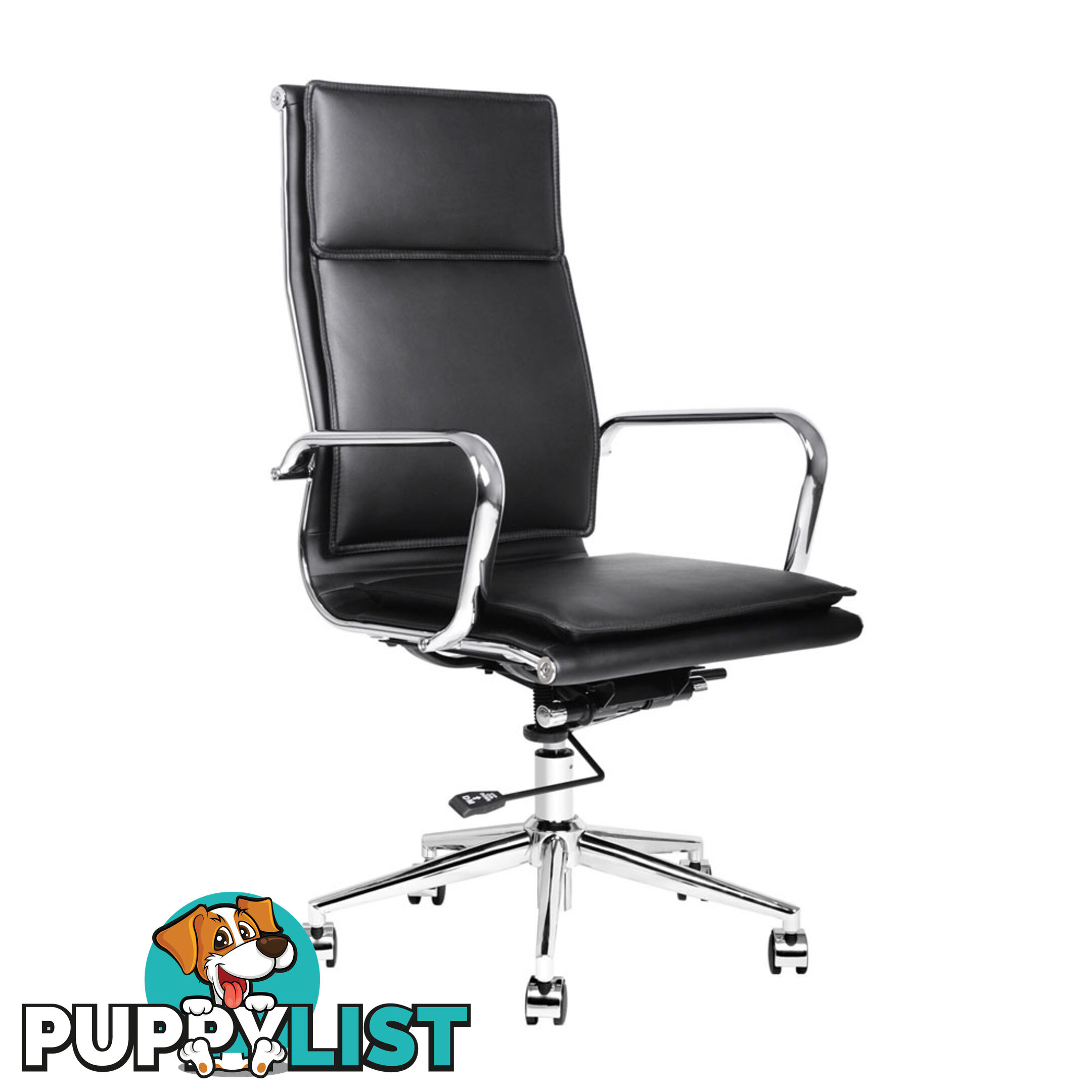 Executive PU Leather Office Computer Chair Black