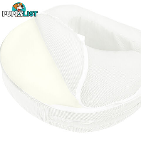 Baby Breast Feeding Support Memory Foam Pillow w/ Zip Cover White